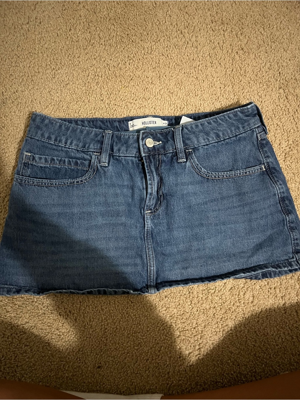 Hollister Blue Denim Mini Skirt